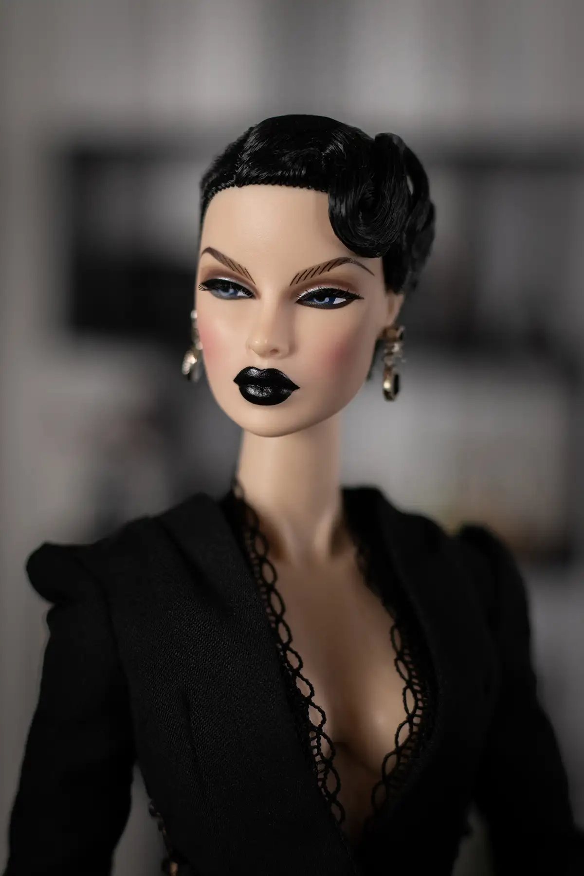 Close-up portrait of Eugenia Perrin-Frost doll