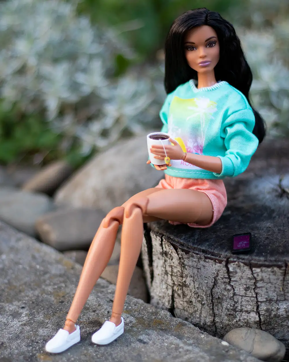 Full-length view of Holiday Barbie Claudette